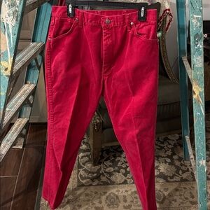 Vintage 80's Slim Straight Leg Red Wrangler Jeans Women 15x34 USA 14MWZMR